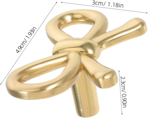 NUOBESTY Brass Bowknot Drawer Pulls Stylish Cabinet Knobs for Dresser Shoe Cabinet Bedside Table Easy to Install