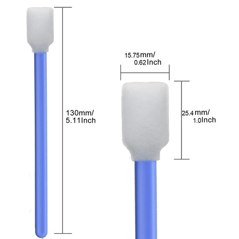 Wellgler's Tape Head Cleaning Swabs, 50 Lint Free Foam Swabs per Pack