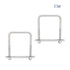 2 Sets 304 Stainless Steel Square U-Bolts with M10 Nuts, Accessories for Automobiles Trailer and Boat Trailer
