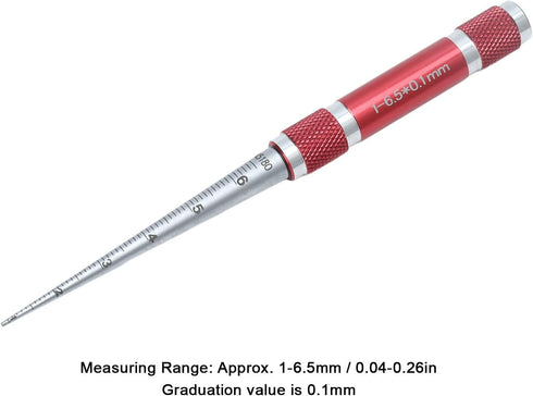 16.5mm Aperture Tapered Hole Ruler Stainless Steel Inner Hole Diameter Measuring Tool