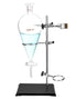 QWORK 1000ml Heavy Wall Conical Separating Funnel, 24/29 Fitting with PTFE Stopcock + Laboratory Distillation Support
