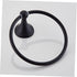 Set Stainless Steel Bathroom Towel Rack Wall-Mounted Towel Holder Elegant Black Durable and Modern Design for Efficient