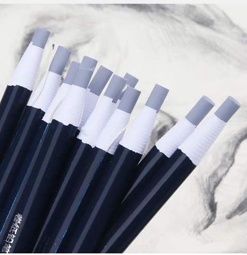 Hand Tear Sketch Eraser, Pen-Style Shape, Round Tip Highlight Rubber School Supplies, 12 Pack (5mm).
