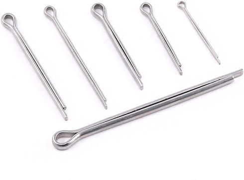 Glarks 90Pcs 304 Stainless Steel Cotter Pin Clip Assortment Kit - Key Fastener Fitting