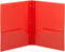 Smead Poly Two-Pocket Folder, Three-Hole Punch, Prong Fasteners, Letter Size, Red, 3 Per Pack