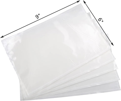 Clear Packing List Envelopes, 6” x 9” Self Adhesive Shipping Labels, 100 PCS Envelope Pouches