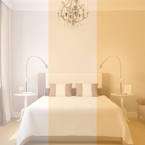 3W Dimmable Adust Reading Lights for Books in Bed, Bedside Reading Lamp, LED Wall Mount Lamp, Adjustable Colour