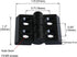 2 Sets 2020 Aluminum Extrusion Profile Slot 6mm Door Handle and Frame Hinges Install Kit, 4pcs Black Zinc Alloy