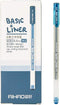 czxwyst 8761 Basic Liner Gel Ink Pens, 0.5mm Fine Point (Blue-Black Color 12-Pack)