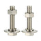 1/4-20 x 4 Hex Head Bolts with Hex Nuts and Washers, Fully Threaded Stainless Steel 18-8, 8 Sets