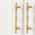 SANCHAKOU 2 Pack 96Mm Brass Knobs Brass Cabinet Door Handles Wardrobe Shoe Cabinet Bedside Cabinet Cabinet Door Copper