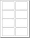 Blank Printable Adhesive Name Tag Stickers, 3 3/8" x 2 1/3" - Inkjet/Laser Compatible (8 per Sheet) 10 Sheets - 80