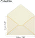 PATIKIL 200 Pack Christmas Envelopes with Gold Border, 5 x 7 V Flap Envelopes for A7 Cards, Invitations, Photos