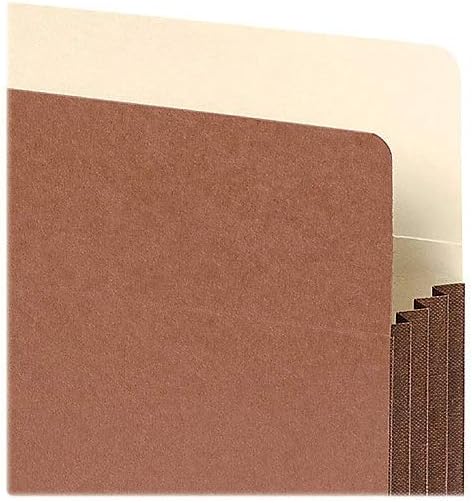 Smead File Pocket with Fully-Lined Gusset, Straight-Cut Tab, Letter Size, Redrope, 10 per Box (73274)
