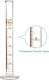 StonyLab 3-Pack Borosilicate Glass Graduated Cylinder, 10ml Heavy Wall Measuring Cylinder