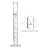 StonyLab 4-Pack Borosilicate Glass Graduated Cylinder, 10ml Heavy Wall Measuring Cylinder