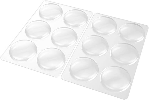 Door Knob Wall Shield, 12PCS Transparent Round Soft Rubber Wall Protector for Door Handle