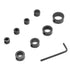 8Pcs Drill Bit Depth Stop Collar Set - Includes 1/8", 5/32", 13/64", 15/64", 5/16", 25/64", 15/32", 5/8"