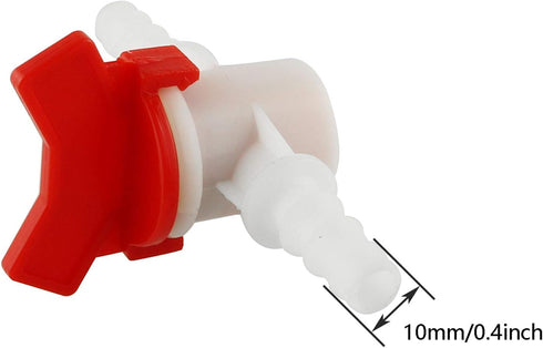 DGZZI Barbed Ball Valve, 2PCS 3/8-Inch ID In-Line Shut-Off Switch with Hose Barb for Drip Irrigation