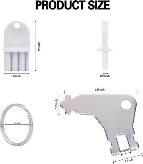 10 Pack Commercial Paper Towel Dispenser Key, Toilet Paper Dispenser Key for Universal Waffle San Jamar Georgia Pacific
