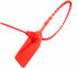 100 Pcs Plastic Tamper Seals, Fire Extinguisher Tags, Pull-Tite Security Retail Anti-Theft, 250mm Length, Red