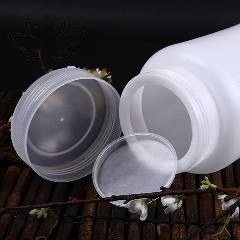 Bettomshin 5Pcs 100ml PE Plastic Bottles, Wide Mouth Lab Reagent Bottle with Graduated Scale