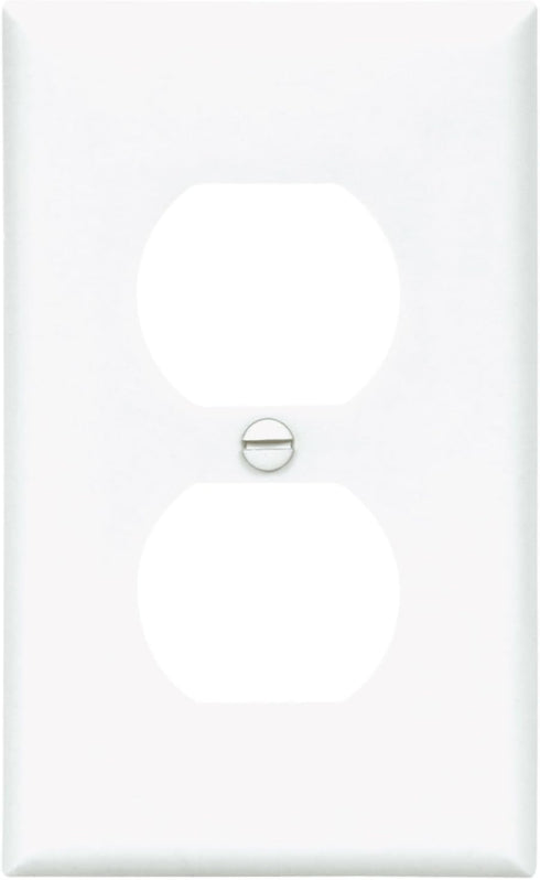 Cooper Wiring Devices 5132W-L Nylon 1-Gang Standard Size Duplex Receptacle Wall Plate,
