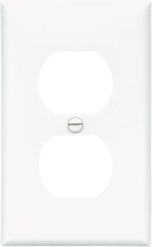 Cooper Wiring Devices 5132W-L Nylon 1-Gang Standard Size Duplex Receptacle Wall Plate,
