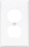 Cooper Wiring Devices 5132W-L Nylon 1-Gang Standard Size Duplex Receptacle Wall Plate,
