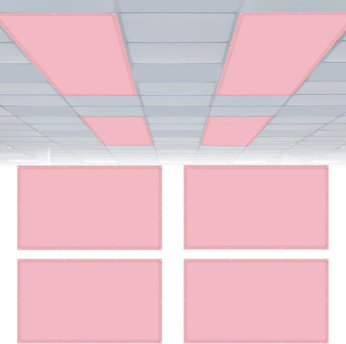 VIHOSE 4 Pcs Fluorescent Light Covers, 4x2 Feet Classroom Magnetic Light Cover