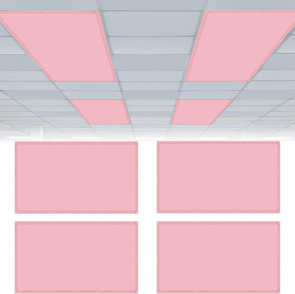 VIHOSE 4 Pcs Fluorescent Light Covers, 4x2 Feet Classroom Magnetic Light Cover