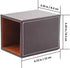 Black PU Leather Square Pens Pot - Pencils Holder Cup Desktop Stationery Organizer Case (L:3.35 x W:3.35 x H:4.72