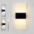 Dimmable 12W 3-Color Touch LED Wall Sconce with Switch Indoor Hardwired Wall Light Fixture Brightness and Temperature