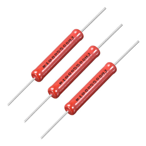 uxcell 5W High Voltage Glass Glaze Electrical Film Resistor, 500M Ohm, 3Pcs