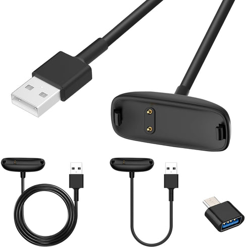 Replacement Charging Cable for Fitbit Inspire 3, USB Dock Cord for Smart Watch Fitness Tracker, 2 Pcs 3.3ft/1.0ft with