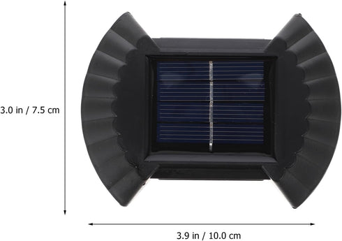 8 Luxshiny Solar Powered Outdoor Wall Light with Warm LED Lights Waterproof Garden Wall Lamp for Yard Fence