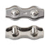 1/8 Inch M3 Stainless Steel Duplex 2-Post Cable Clamp, Wire Rope Clip Cable Clamp, Pack of 14