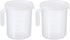 PATIKIL Graduated Beaker, 2 Pack 250ml PP Plastic Liquid Measuring Cup with Handle Lid and Spout