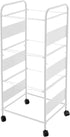 trggvvrt 3 Tiers Metal Rolling File Carts with Wheels, Rolling Hanging File Folder Cart, Metal Pull-Out File Rack