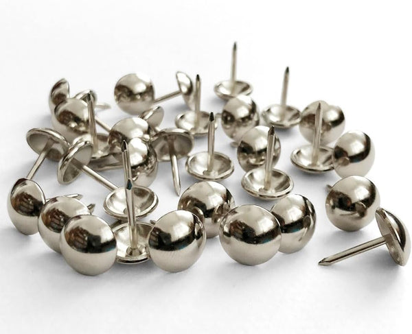 500pcs D11mmxL17mm Nickel Color Sofa Upholstery Tacks for Home DIY Decorative Tacks Hobnail Thumb Nails