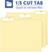 PANDRI 270 Pack File Folder | 1/3 Cut Tab | Letter Size Filing Folder for Office, School, Business | Manila