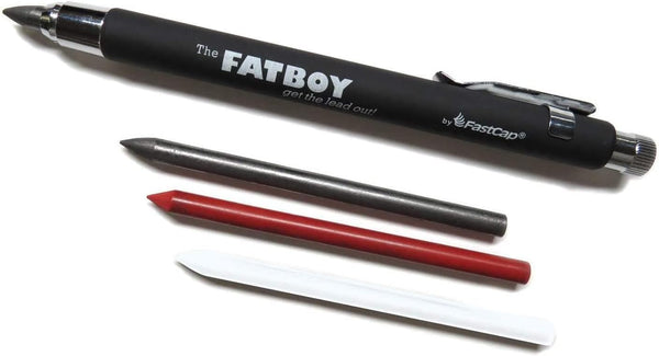 FastCap Fatboy Mechanical Carpenter Pencil with Eraser & Clip - 5.5 mm Lead for Home Improvement