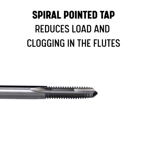Drill America DWT57160 High Speed Steel 5/16"-24 2 Flute Spiral Point Tap, DWT Series