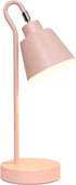 LD1079-BPK 16" Simple Designs Sleek Essentials Metal Looped Desk Task Lamp with Adjustable Shade, for Office, Desk