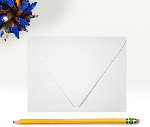 LUXPaper A2 Contour Flap Invitation Envelopes | White | 4 3/8" x 5 3/4" | 80lb. Text | 100% Recycled | 50 Qty