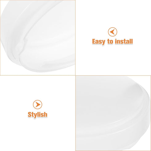 NUOBESTY Round Ceiling Lampshade Plastic Dome Light Cover for Kitchen and Balcony Flush Mount Light Fixture Easy