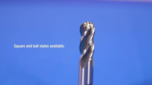 Drill America DWCF Series High-Speed Steel End Mill - 4 Flute, 1-7/8" Cutting Length, 1" Diameter, 4" Length, 5/8"