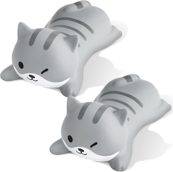 Kanayu 2 Pcs Mouse Pad Wrist Support, Cute Cat Wrist Rest Foam for Women, Non-Slip Desk Accessories Cushion