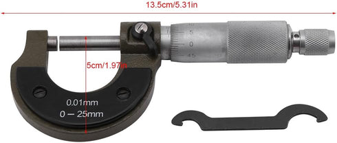 Outside Micrometer, Alloy Professional Metric Inch Measuring Tool Set, High Precision Graduation Thickness Gauge