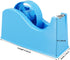 Desktop Tape Dispenser Adhesive Roll Holder with Weighted Nonskid Base - Fits 1" & 3" Core, Blue